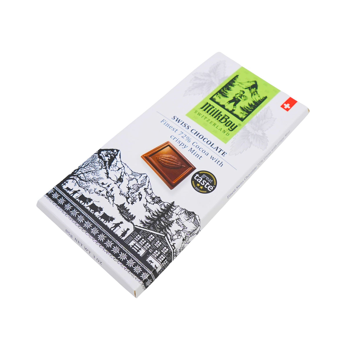 Milk Boy 72% Dark Chocolate With Crispy MINT 3.5 oz