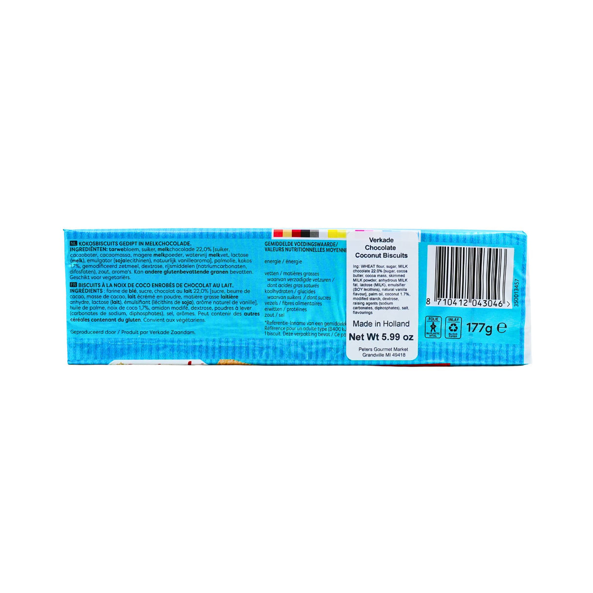 Verkade Milk Chocolate Dipped Coconut Nizza Biscuits 5.99 oz