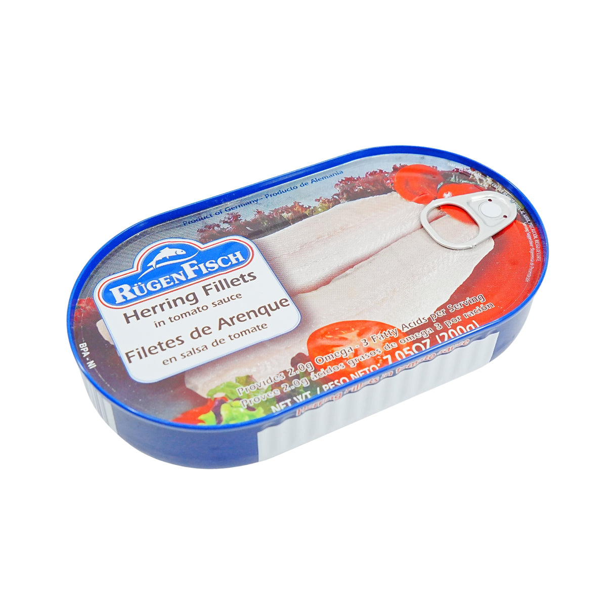 Rugenfisch Herring Fillet Tomato 7.05 oz Tin