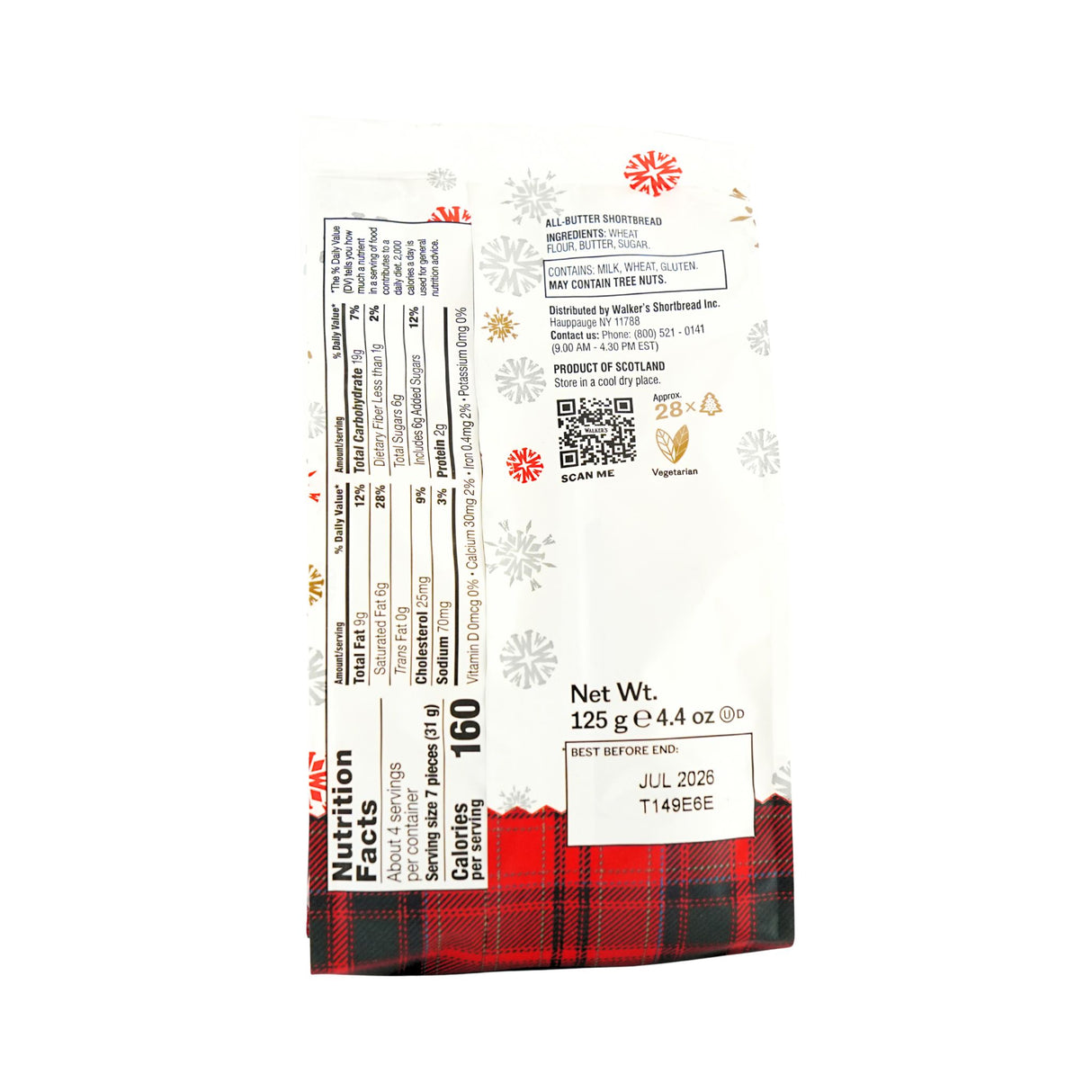 Walkers Mini Festive Shortbread Christmas Trees 4.4 oz bag