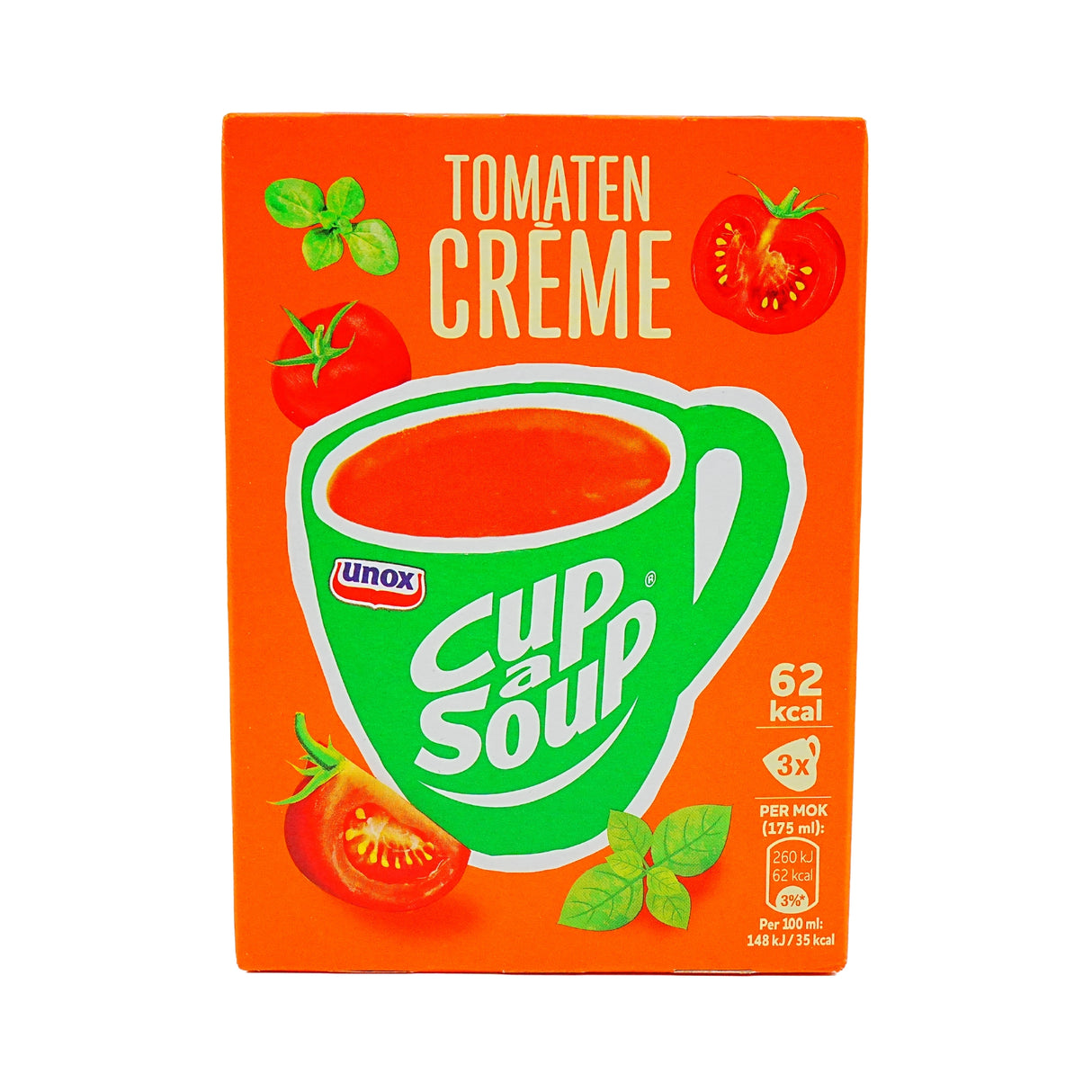 Unox Instant Tomato Cream Cup A Soup 3 packets