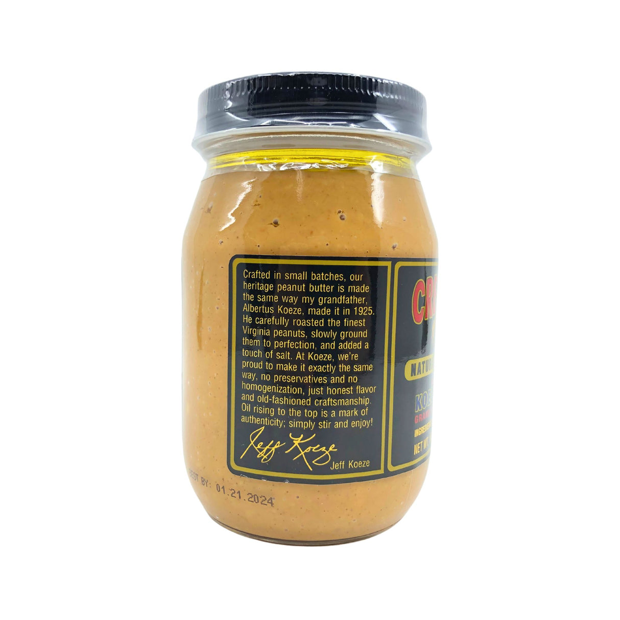 Koeze Crunchy Peanut Butter Natural 16.5 Oz