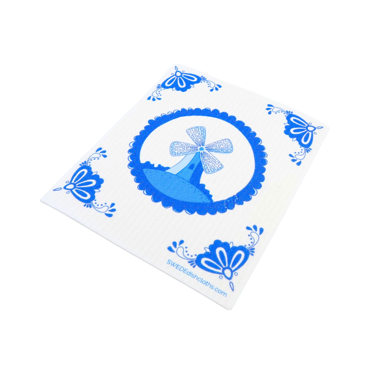 Delft Windmill Swedish Dishcloth