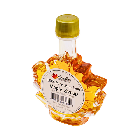 Doodles Maple Syrup 50 ml Glass Leaf Jar