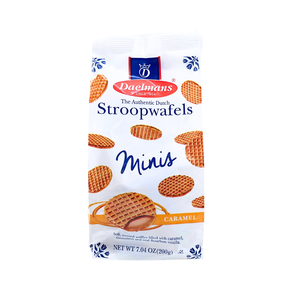 Daelmans Caramel Mini Wafers Cello 7 Oz bag