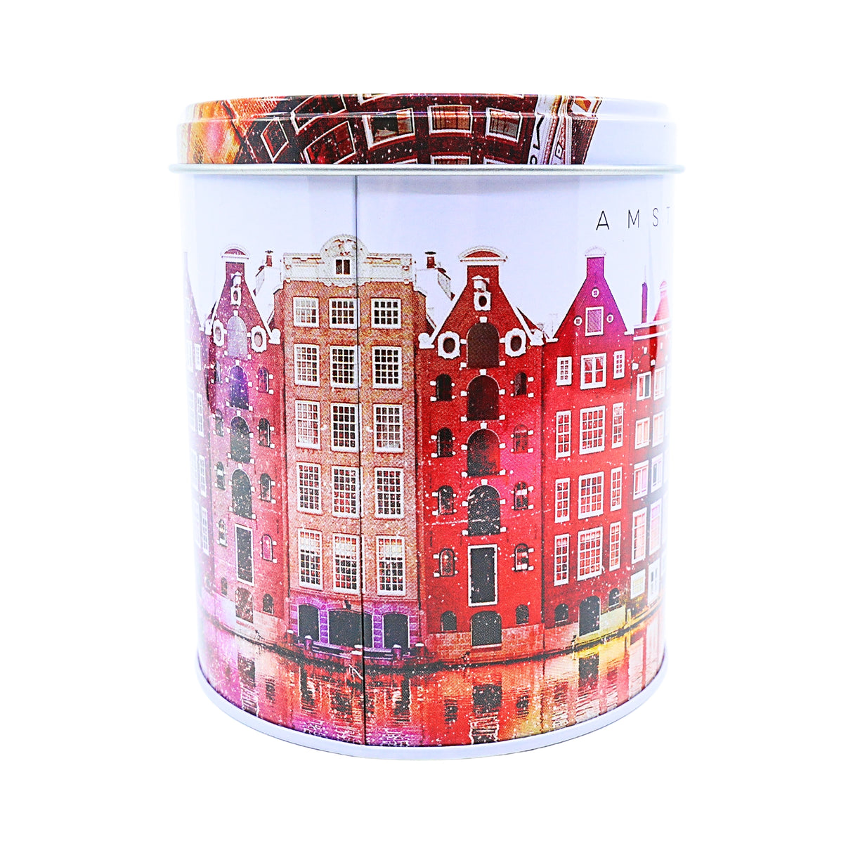 Amsterdam Houses Red  tin EMPTY
