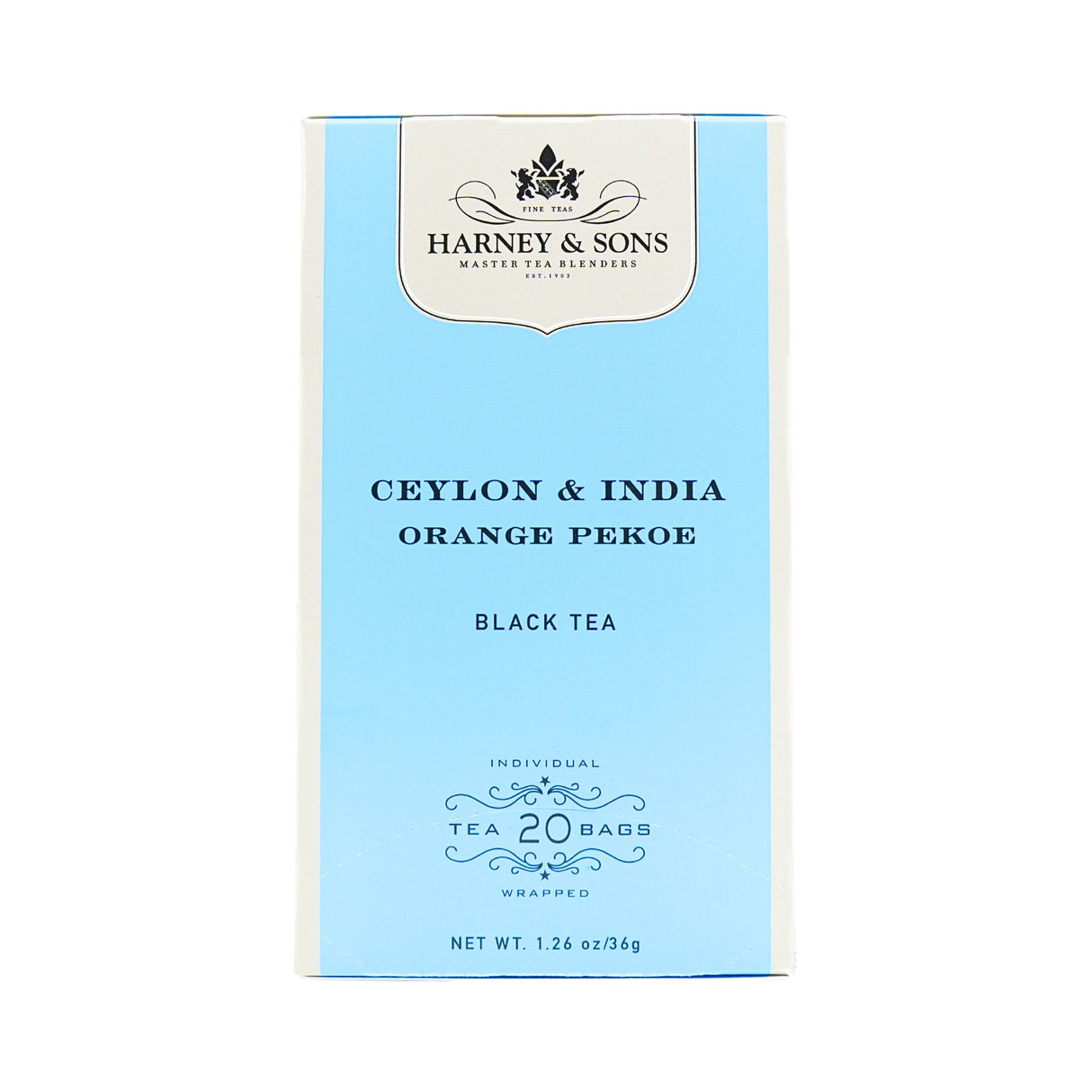 Harney & Sons Ceylon & India Orange Pekoe Tea 20 Ct Box
