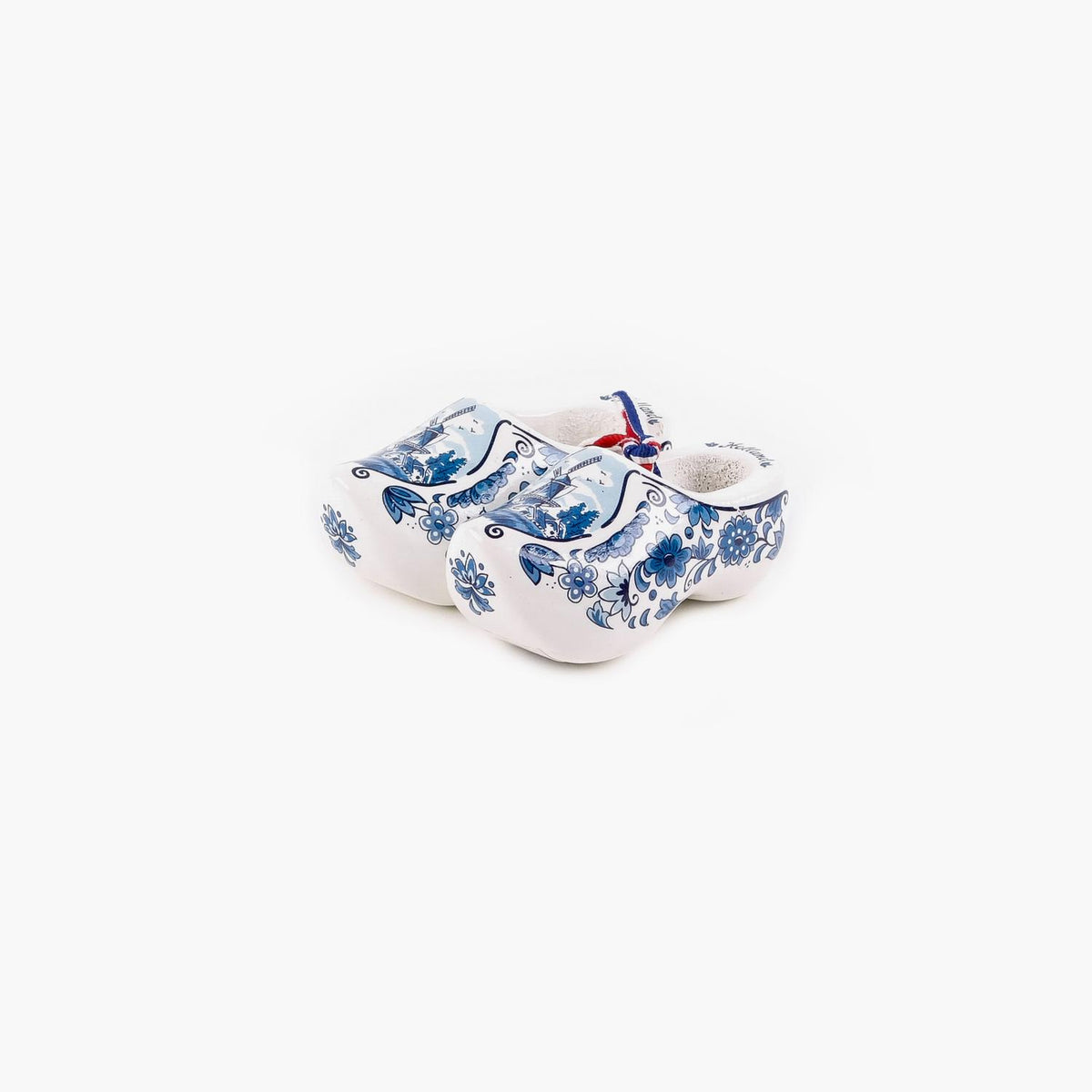 Wooden Shoe Pair 8cm - Delft Bue