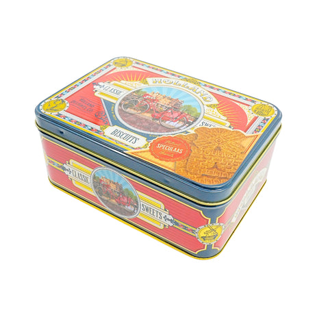 Holland Bike Deco Square Tin with Speculaas 14 oz