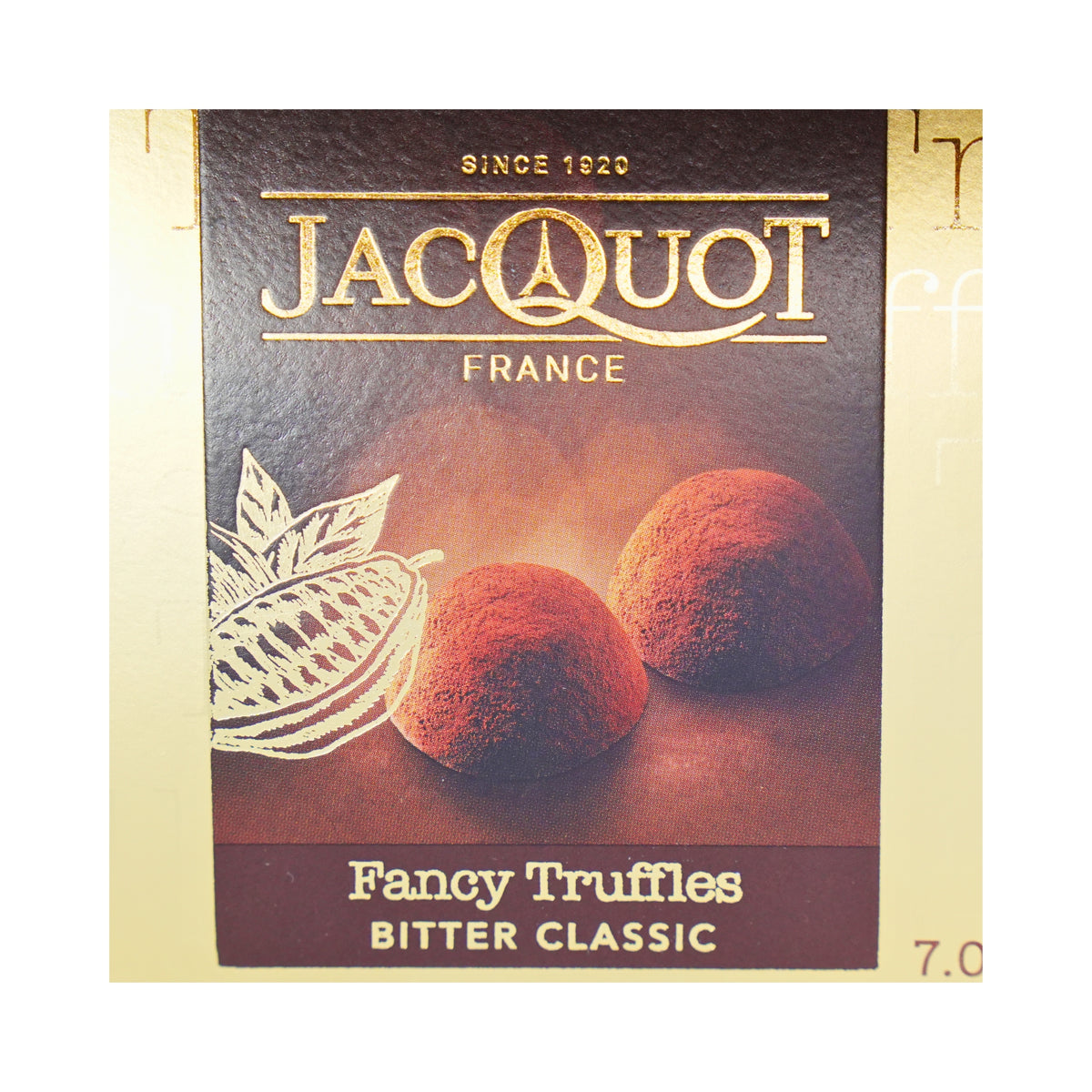 Jacquot Bittersweet French Chocolate Truffles Ballotin Box 7.05oz