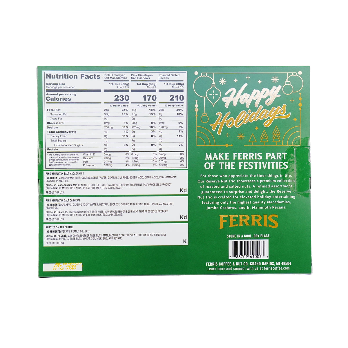 Ferris Reserve Nut Trio Box