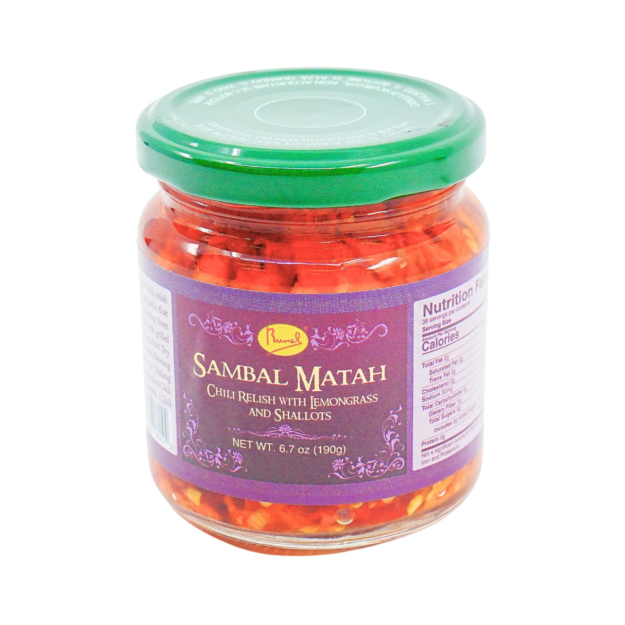 Runel Sambal Matah Chili Relish w/Lemongrass & Shallots 6.7 oz