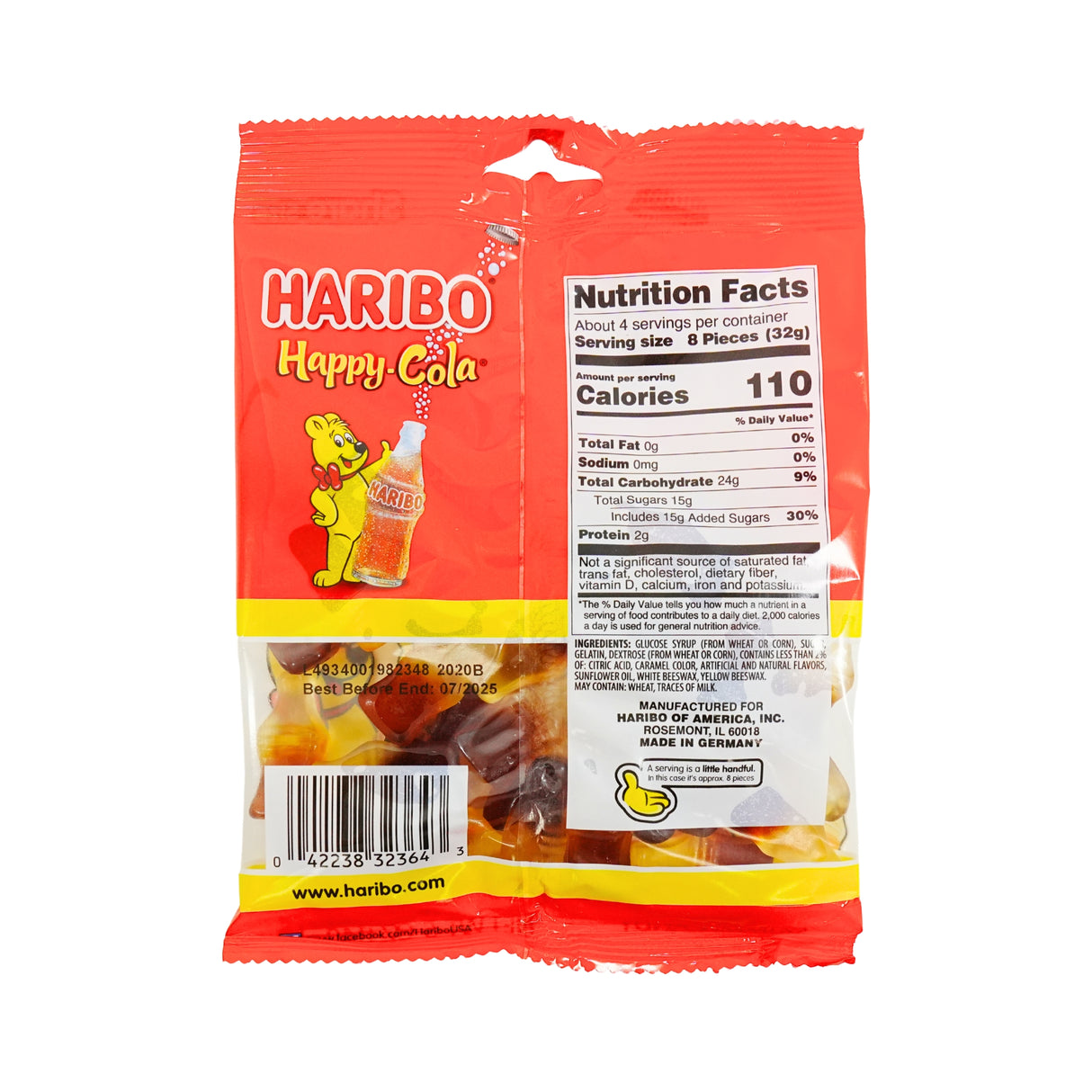 Haribo Happy Cola Bottles 5oz Bag