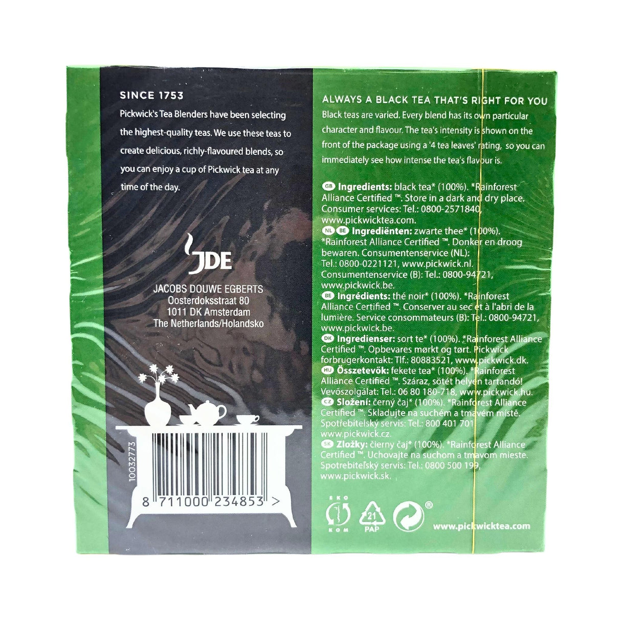 Pickwick English Tea Blend 40 ct box 2 gram