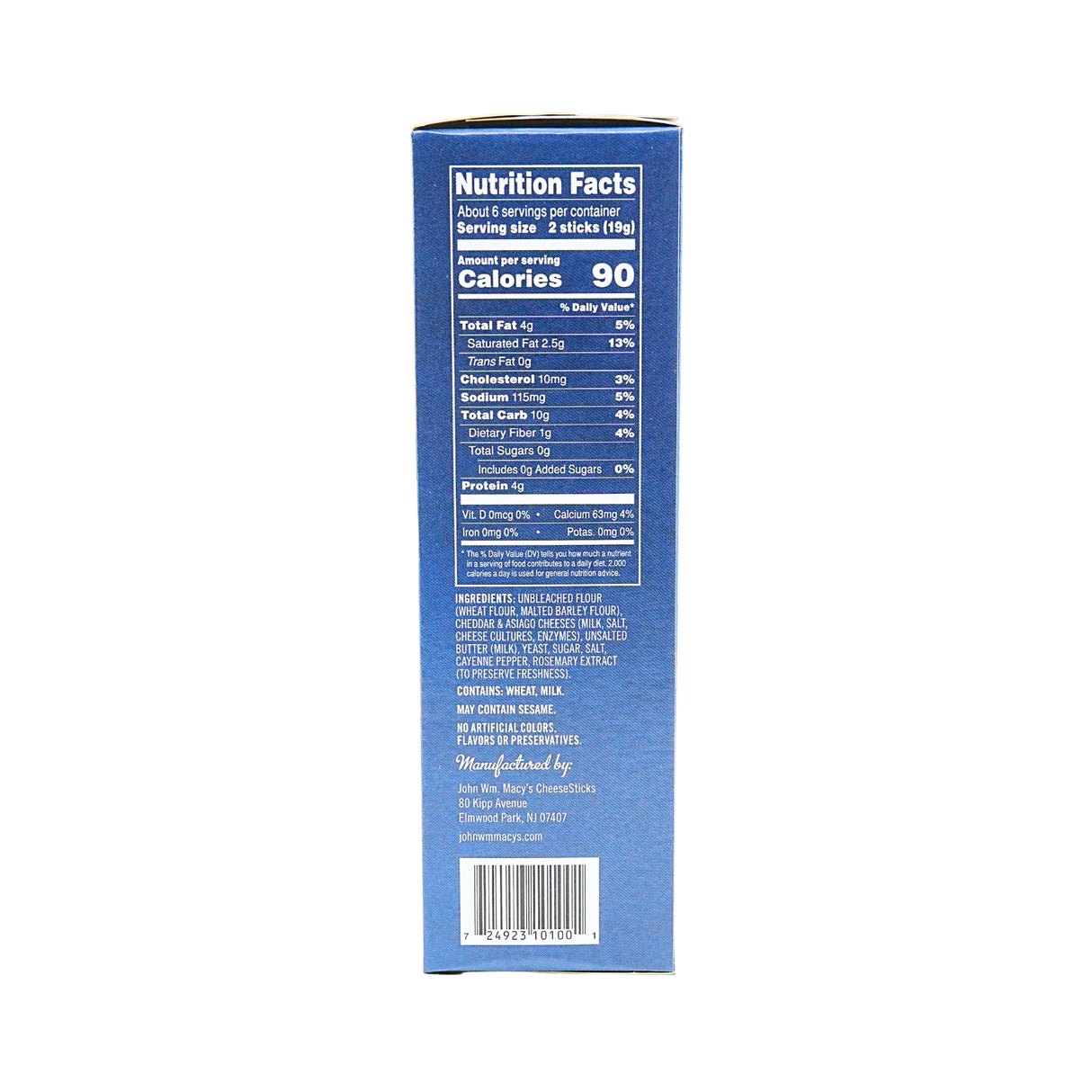 John Macy Original Cheddar Cheesesticks 4 Oz Box