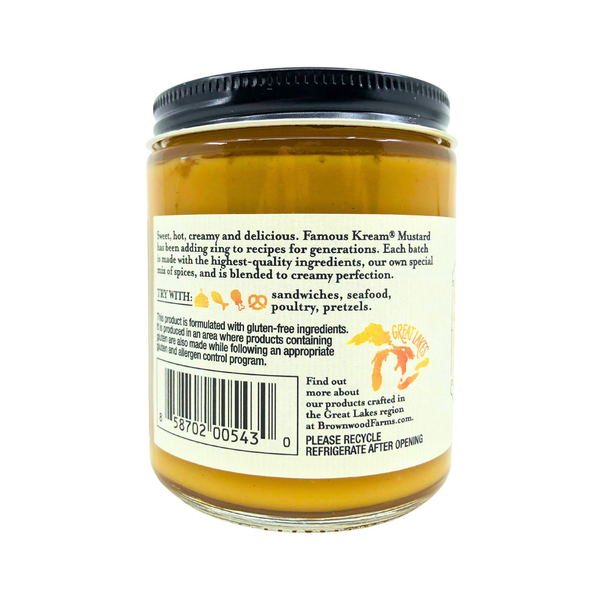 Brownwood Farm Famous Kream Mustard 9 oz