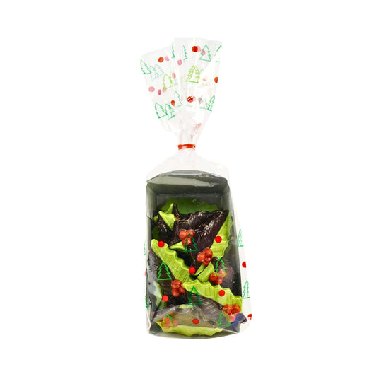 Martinez Dark Chocolate & Green Holly Leaves 5 oz