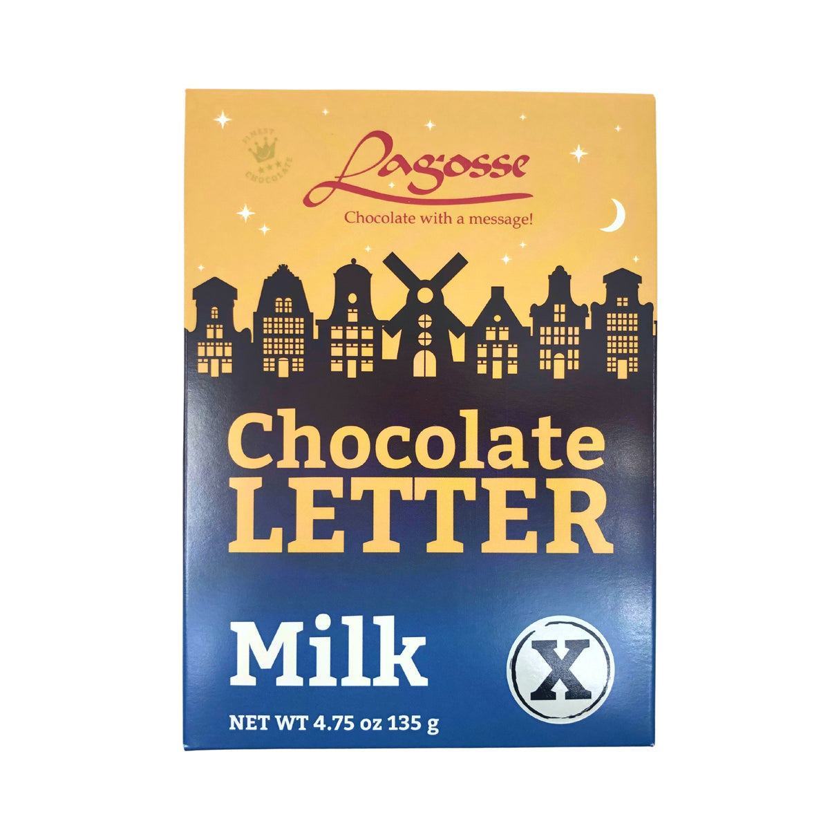 Lagosse Large Milk X Chocolate Letter 4.7oz