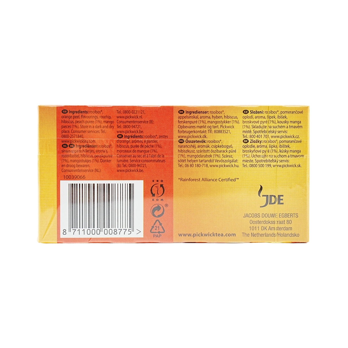Pickwick Mango & Peach  Rooibos Tea 20ct box