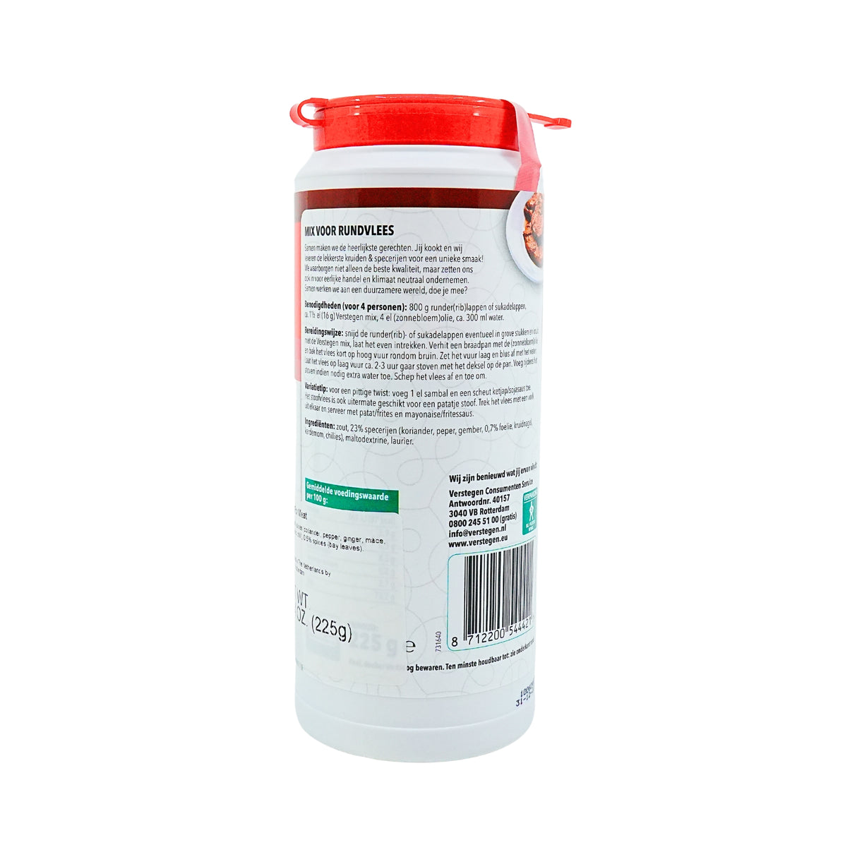 Verstegen Beef Spices 7.9oz Shaker (Rundvlees)