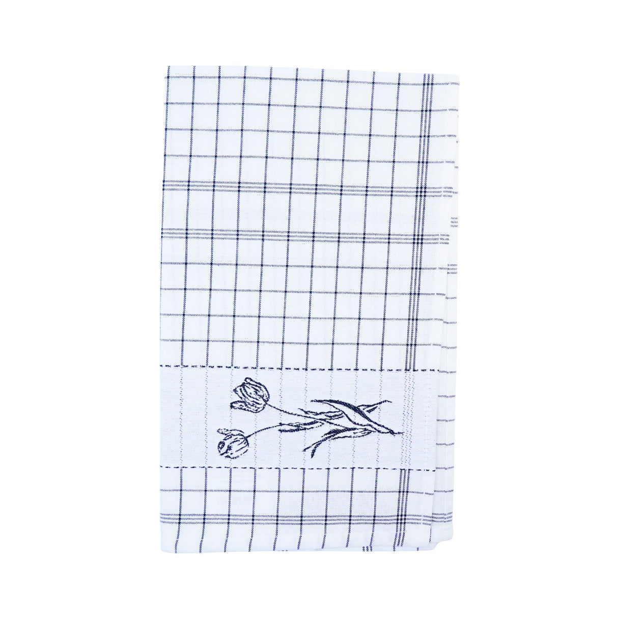 DDDDD Lisse White and Blue Tea Towel 24x23 inch