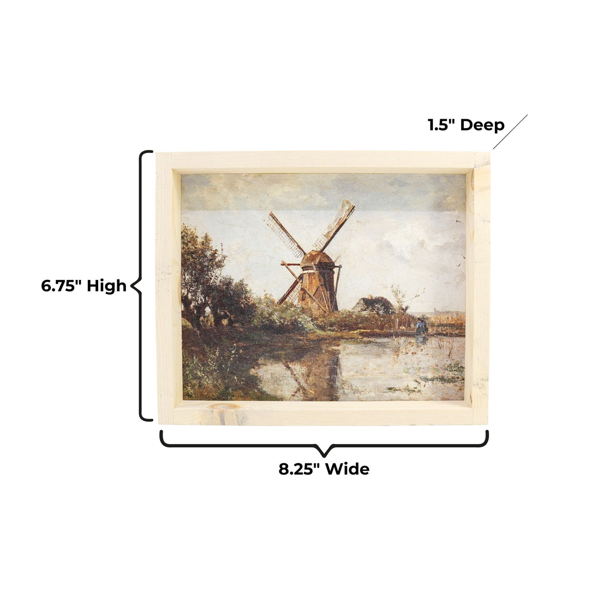 Hoekstra Decor Dutch Windmill Landscape Wall Art