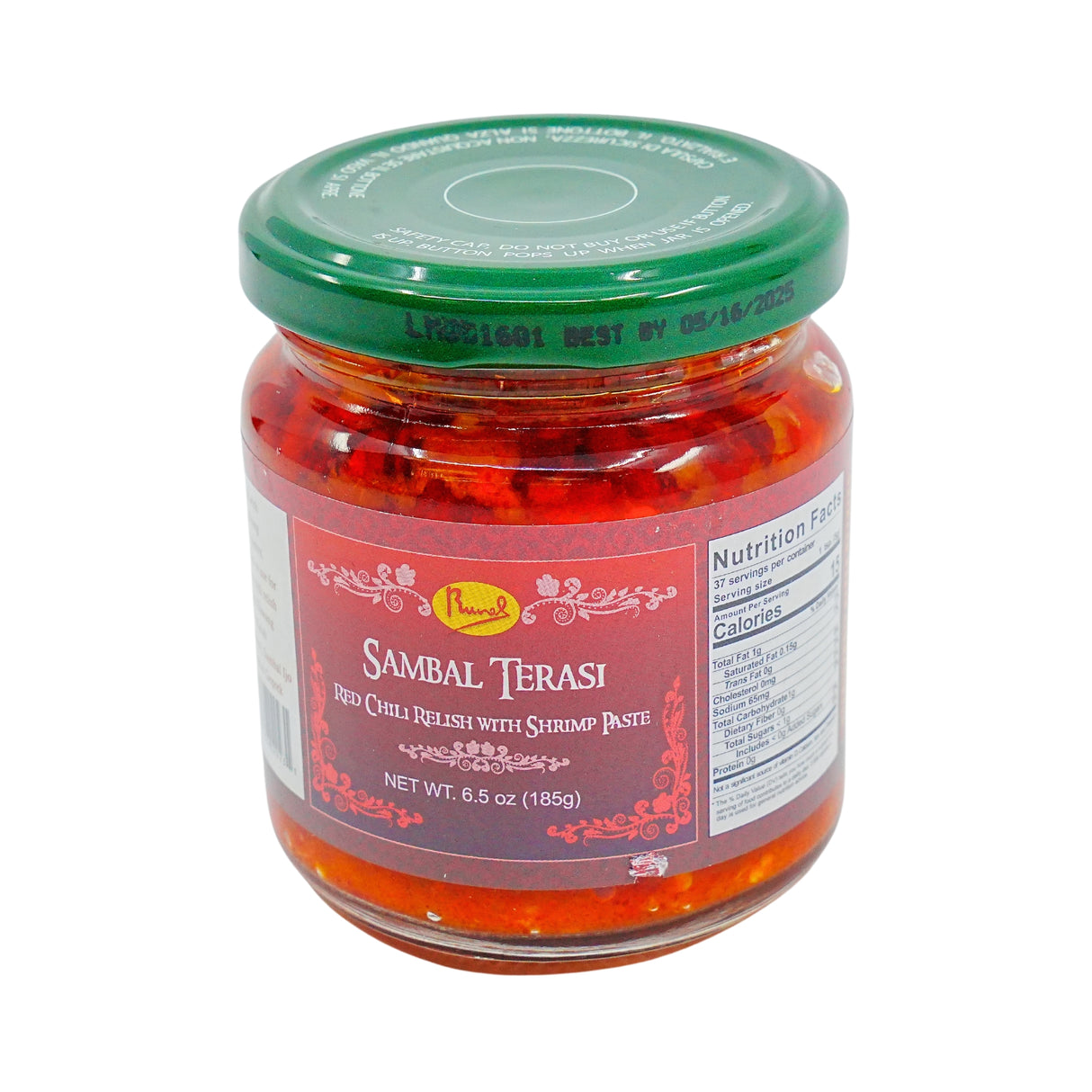Runel Sambal Terasi Chili Relish w/Shrimp paste  6.5 oz