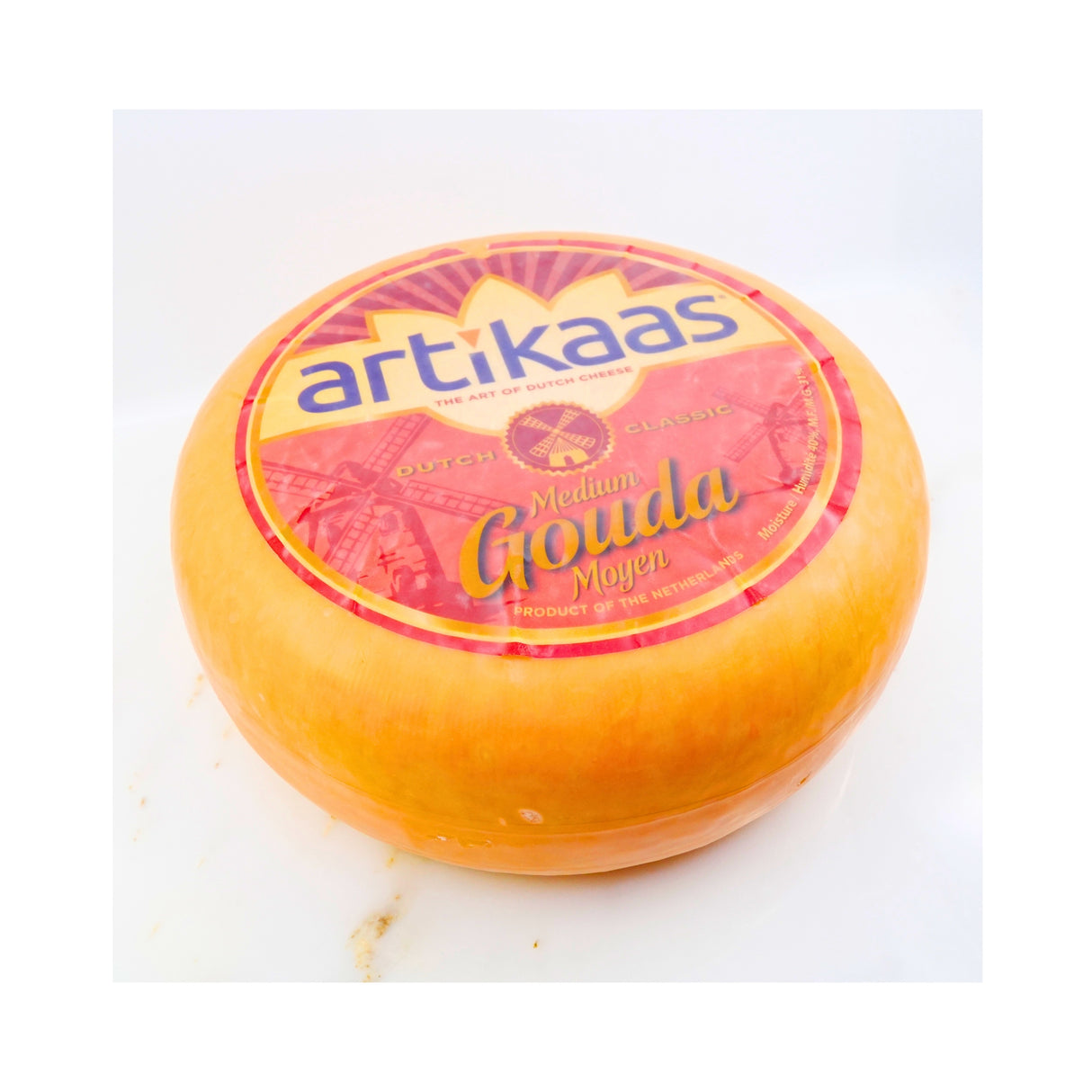 Artikaas Gouda Medium Aged 3-6 Months WHOLE WHEEL 9 LBS