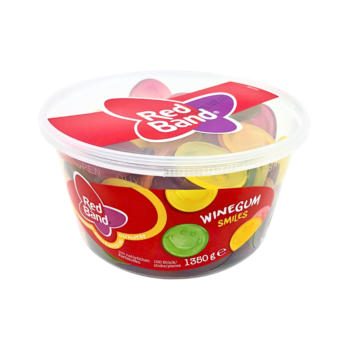 Red Band Winegum Smiles Tub 100 count