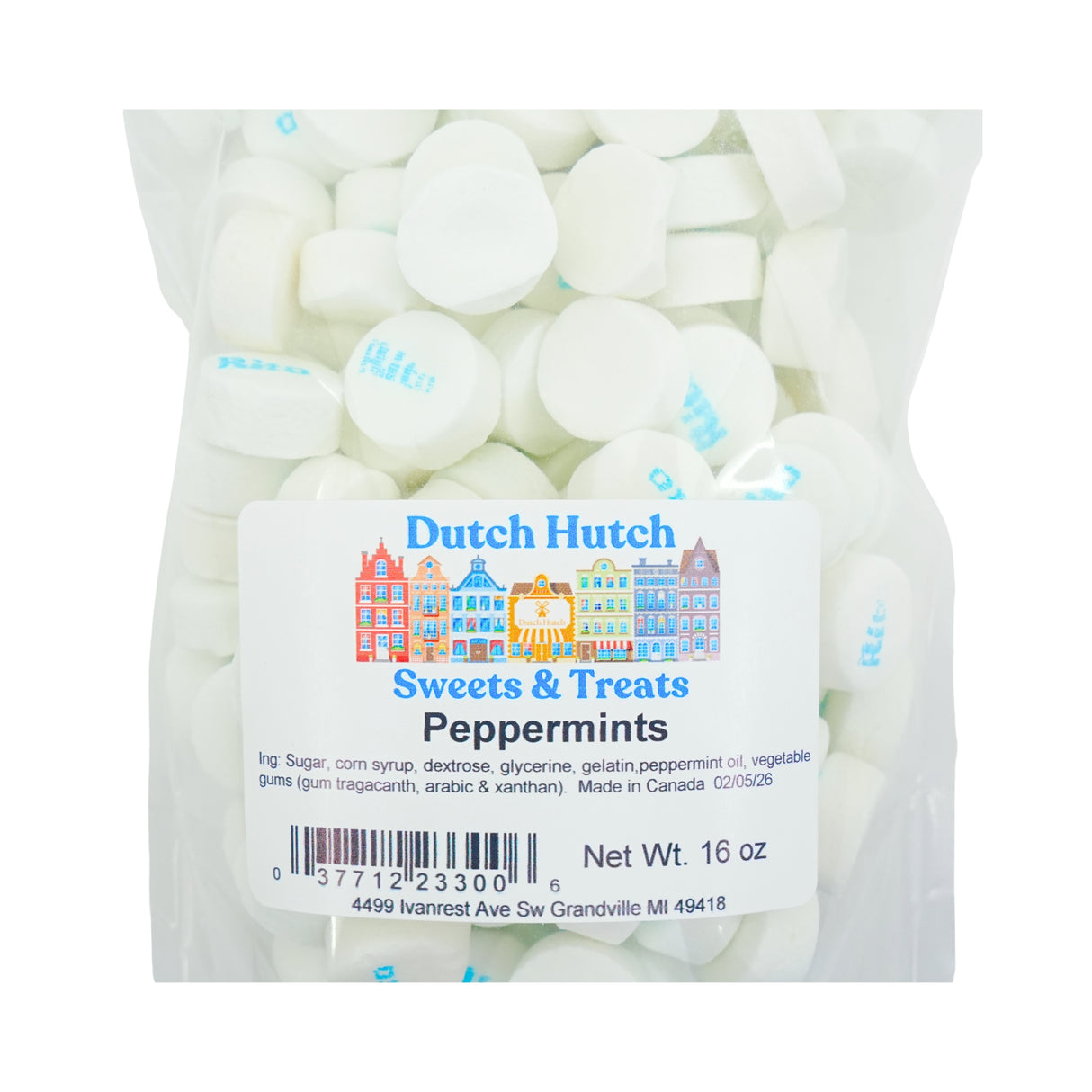 Dutch Hutch Canada Rito White peppermints 1 lb Bag