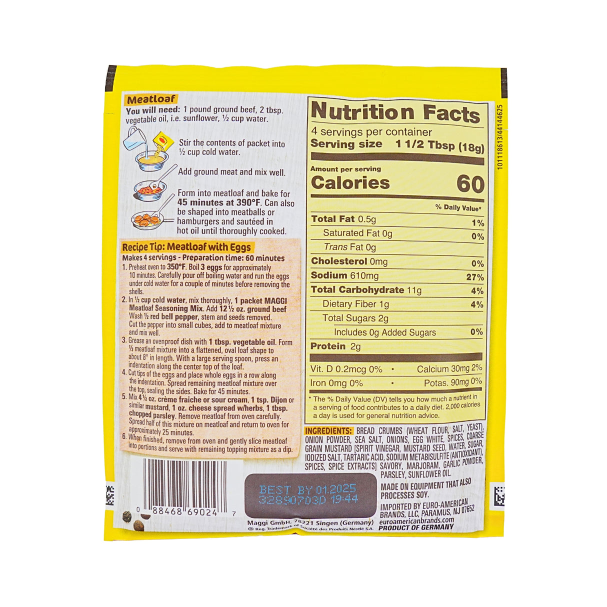 Maggi Meatloaf (Hackbraten) mix 2.47oz