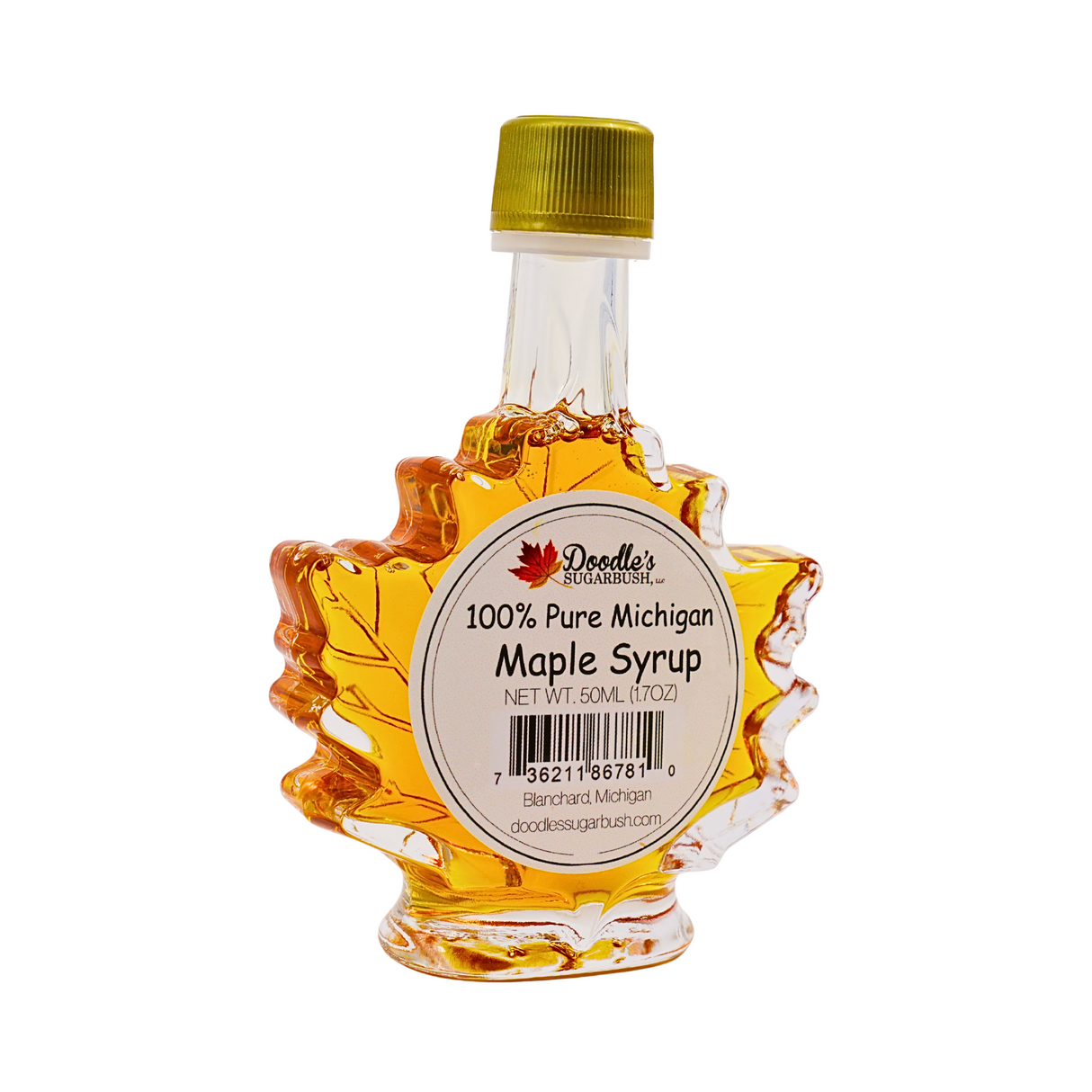 Doodles Maple Syrup 50 ml Glass Leaf Jar