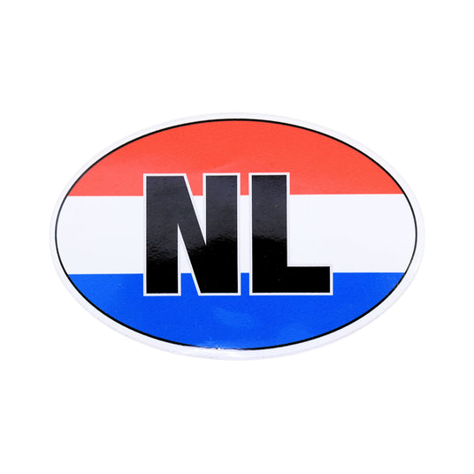 NL Netherlands Oval Car Sticker