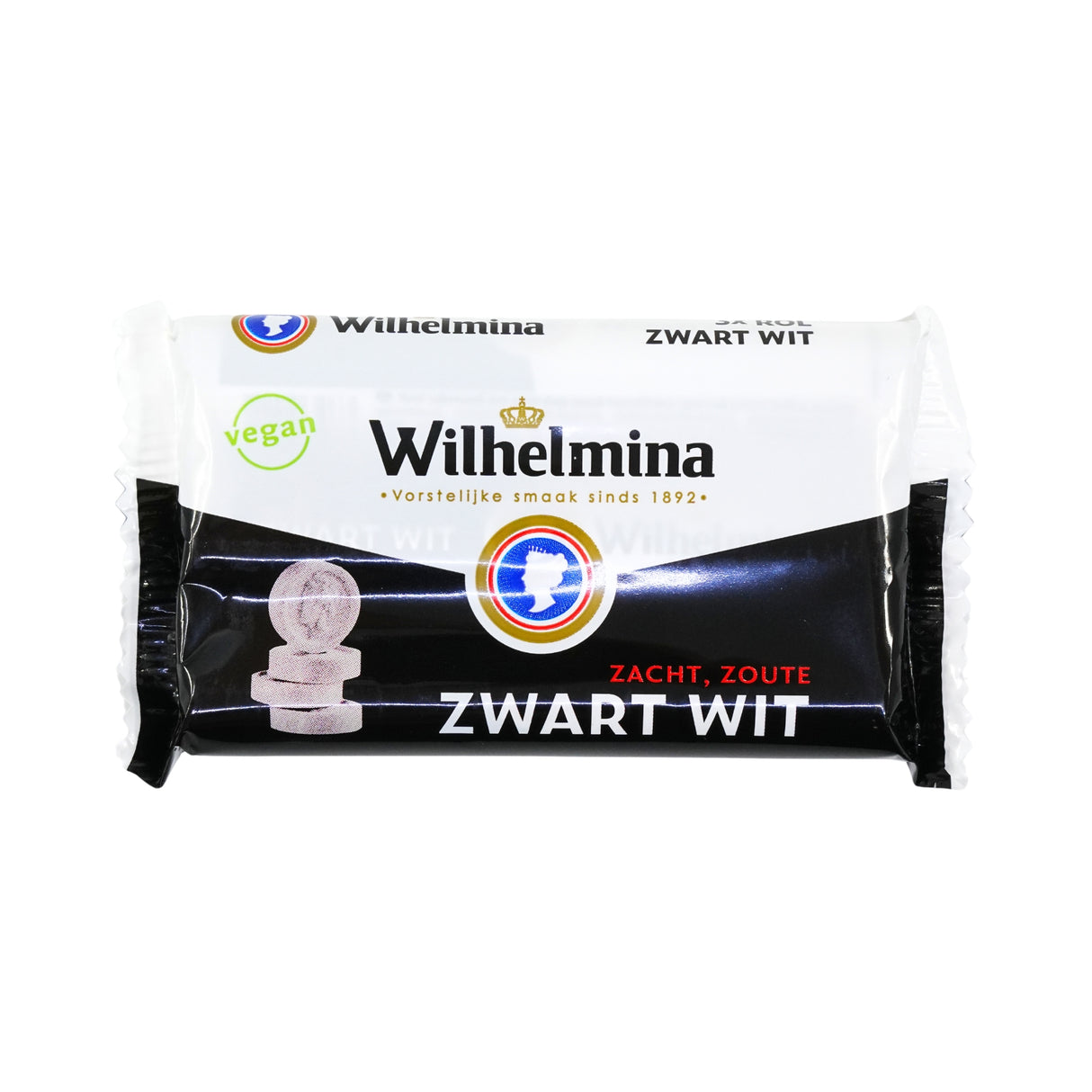 Wilhelmina Zwart Wit Black and White Licorice Roll 3 pack (vegan)