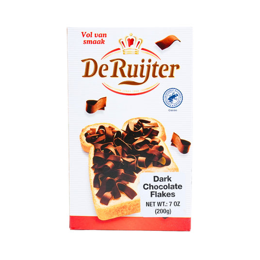 De Ruijter Dark Chocolate Flakes 7oz Box