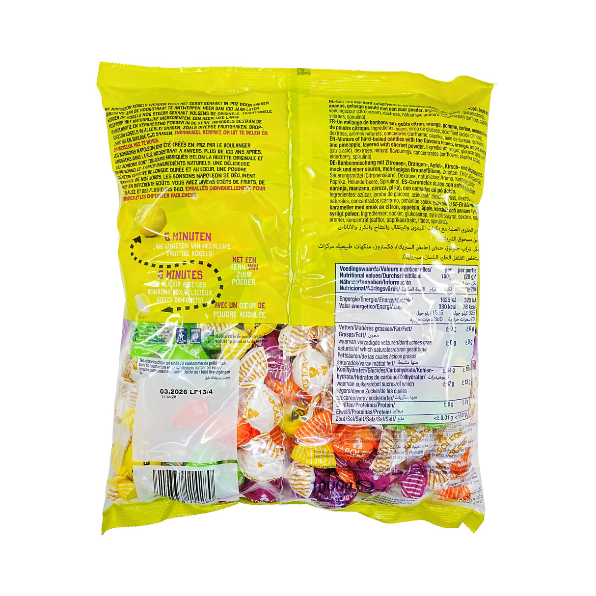 Napoleon Fruit Mix Sour Candy Balls 2.2 lb