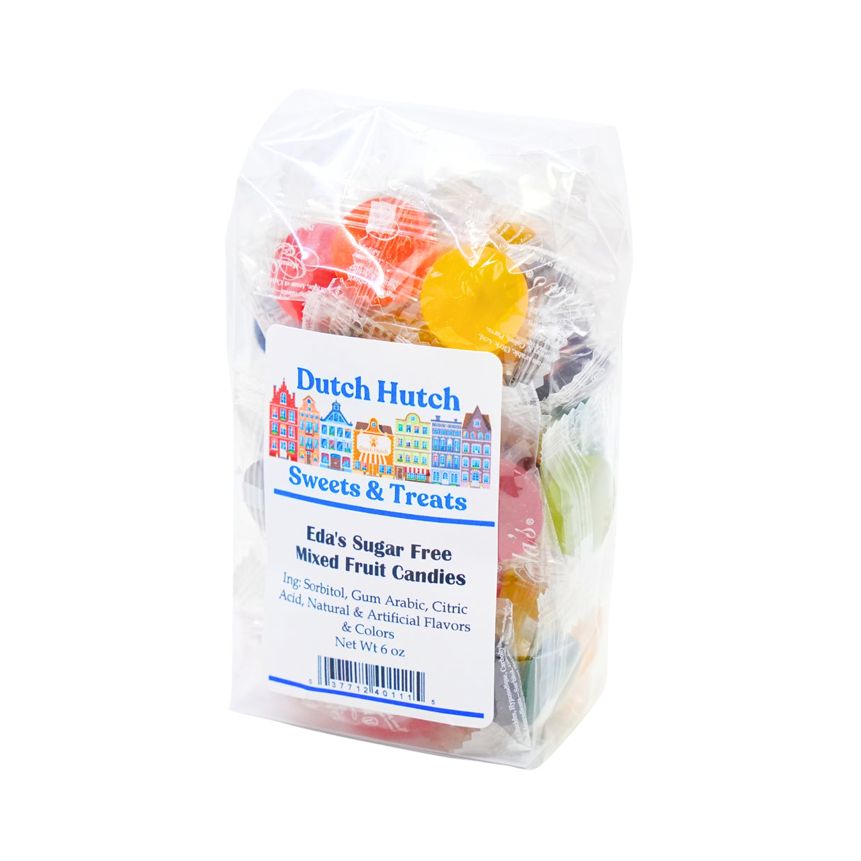 Dutch Hutch  Sugarfree Mixed Fruit Hard Candy 6 oz bag