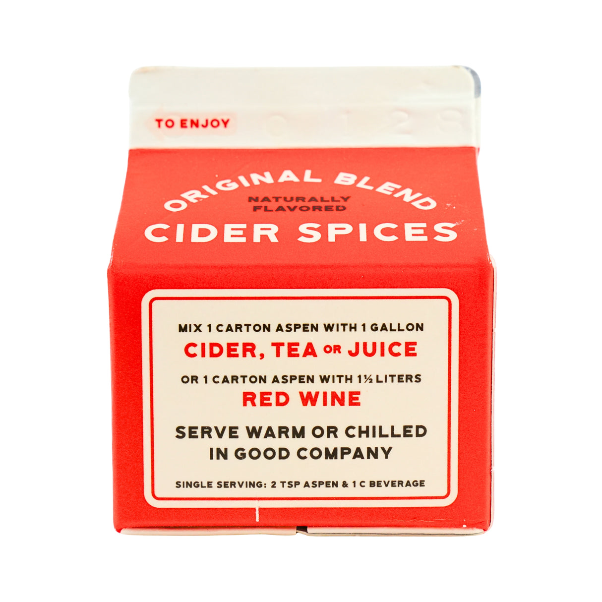 Aspen Mulling Spices 5.65 Oz Milk Carton Box