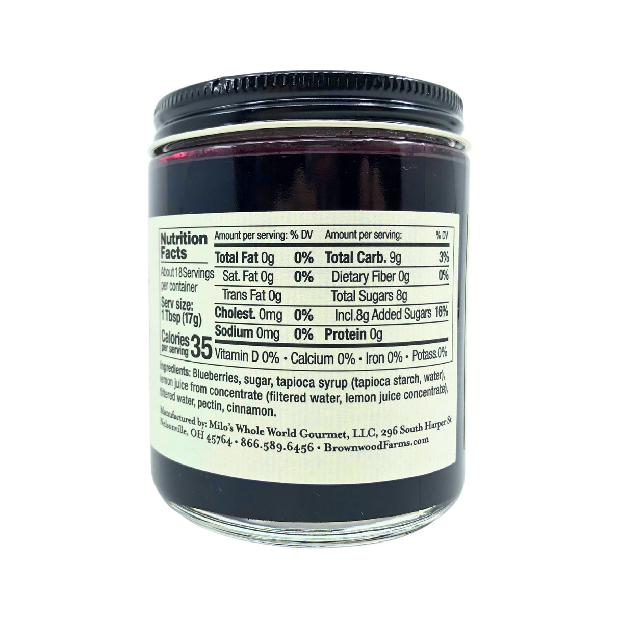Brownwood Blueberry Spread 10 oz jar