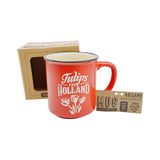 Holland Mug Red Tulip Design 12 oz in gift box