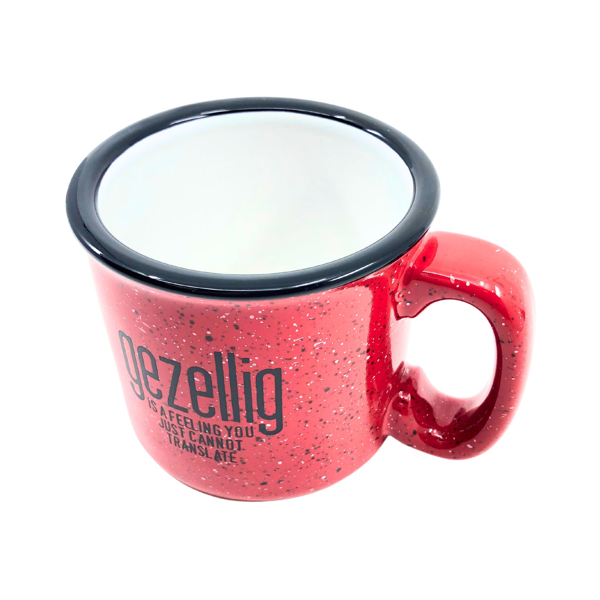 Gezellig is a feeling Ceramic Campfire Mug - Red 15 oz