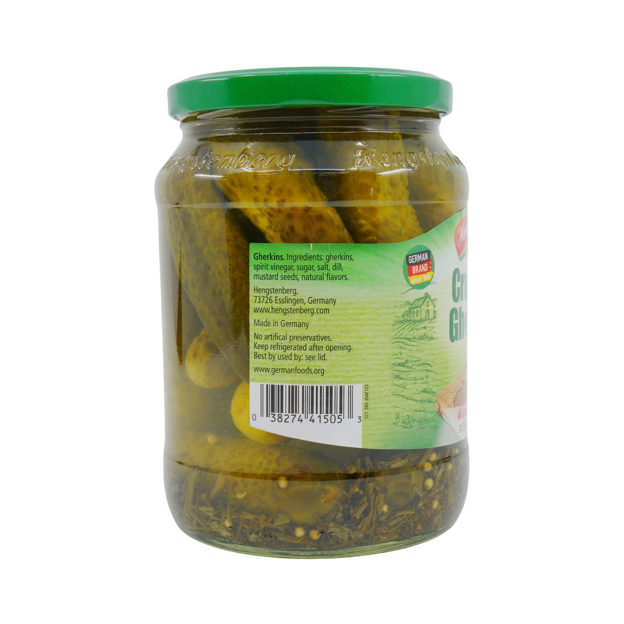 Hengstenberg Crunchy Gherkins 24 oz Jar