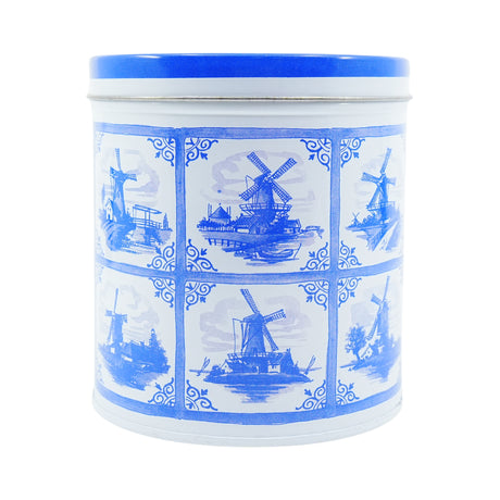 Holland Delft Square Tile Tin with  Stroopwafels