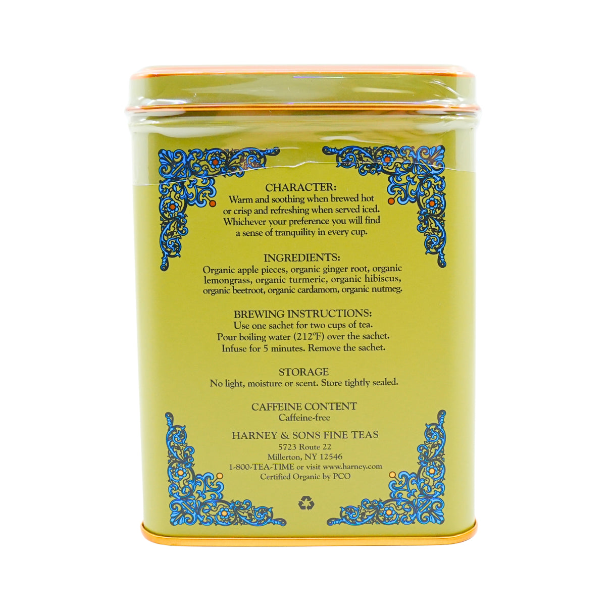 Harney & Sons Organic Ginger Turmeric Tea 20ct Tin