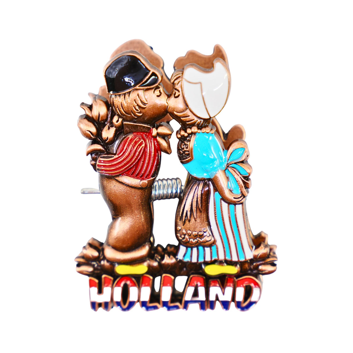 Holland Dutch Kissing Couple Magnet Clip