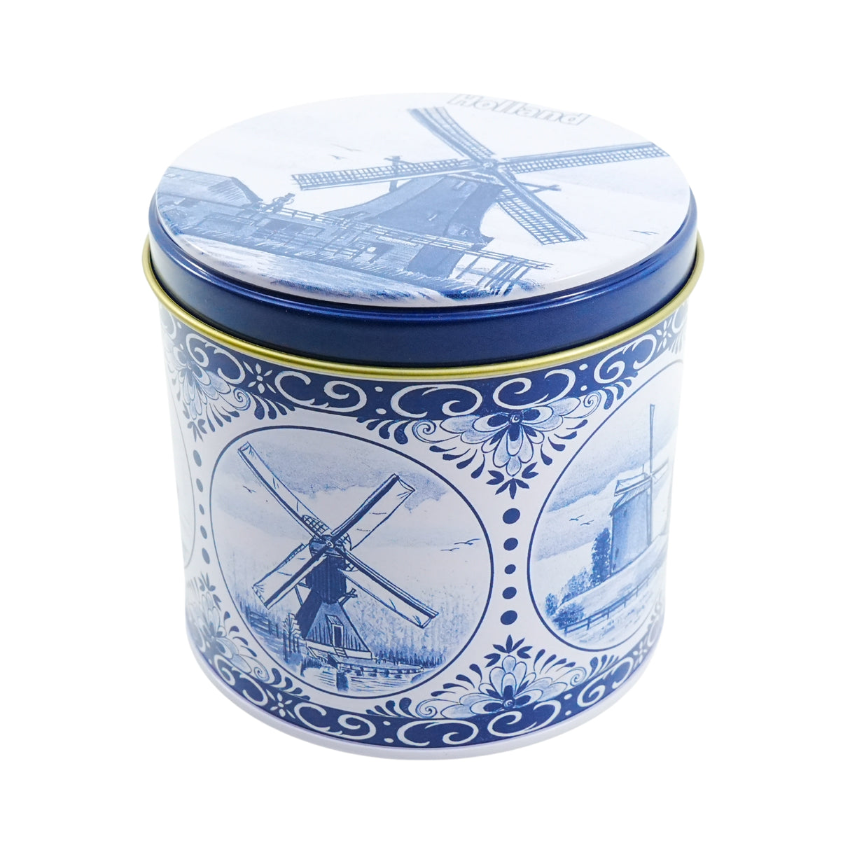 KM Delft Blue Dutch Windmills  Empty Tin
