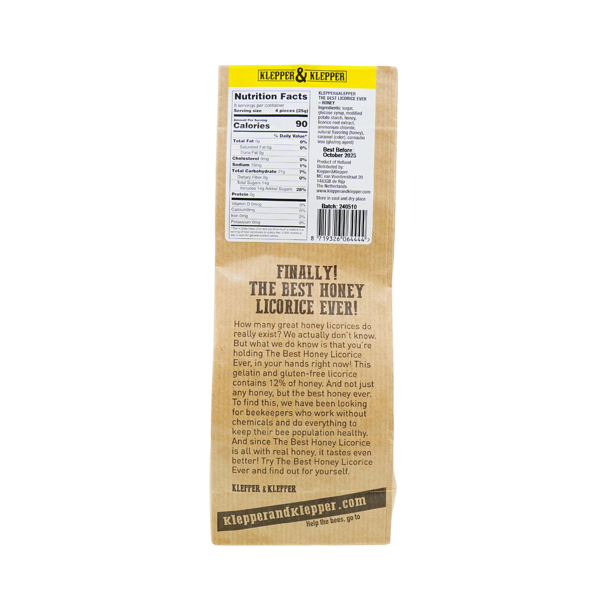 Klepper & Klepper Honey Licorice 7 oz bag