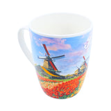 Nelis Holland Field of Tulips and Windmills Mug