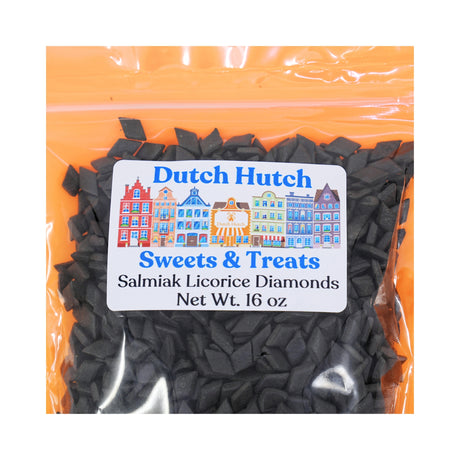 Dutch Hutch Flat Salmiak Diamonds (pastilles) 1 lb By Meenk