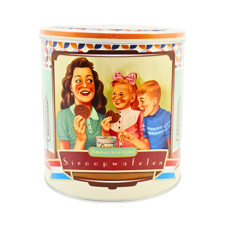Markus Retro Design Stroopwafel tin with 8 stroopwafels